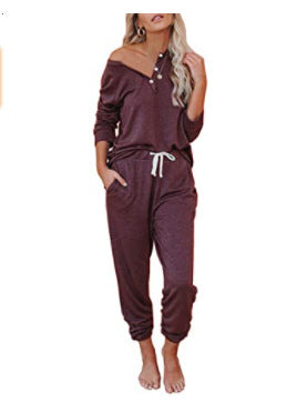 Women's Casual Sweatshirt And Drawstring Tracksuit