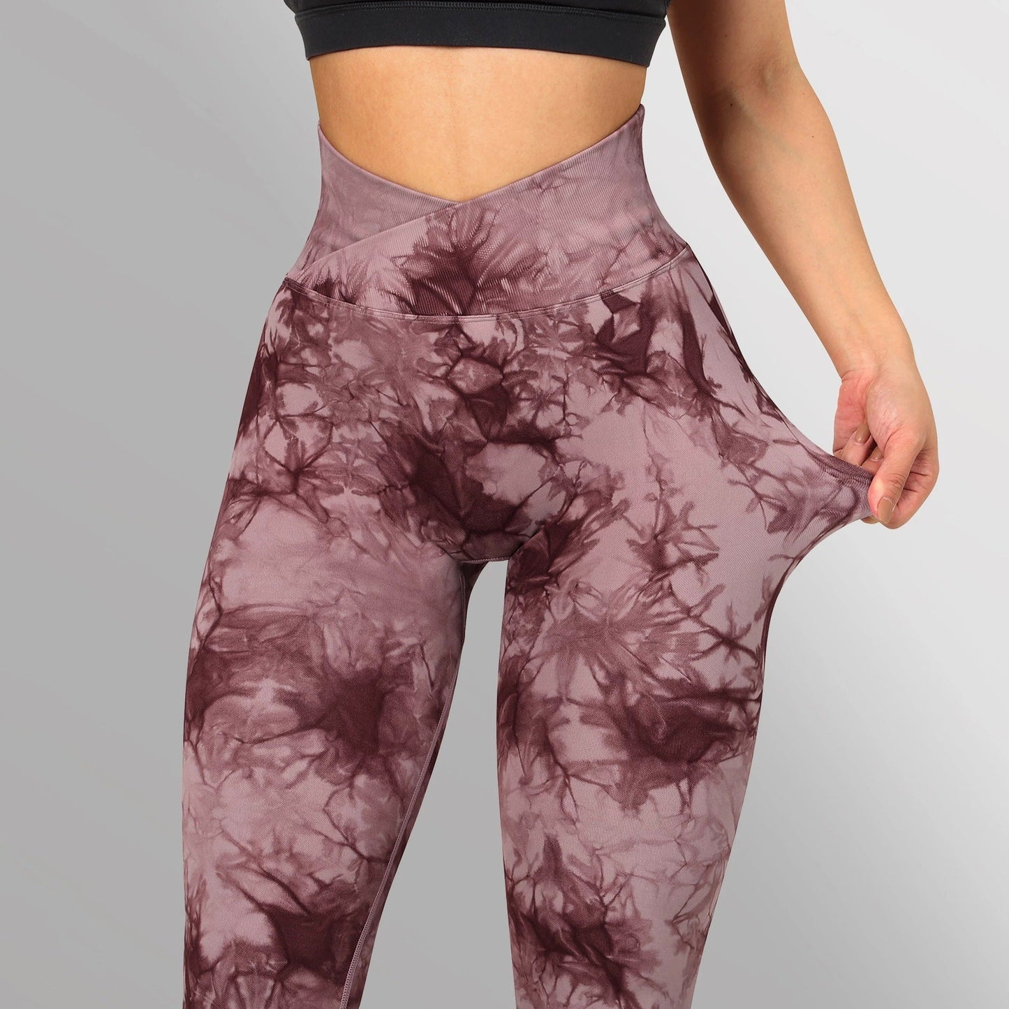 Seamless Tie Dye Leggings Women Yoga Pants Push Up Sport Fitness Running Gym Leggings BAZONA
