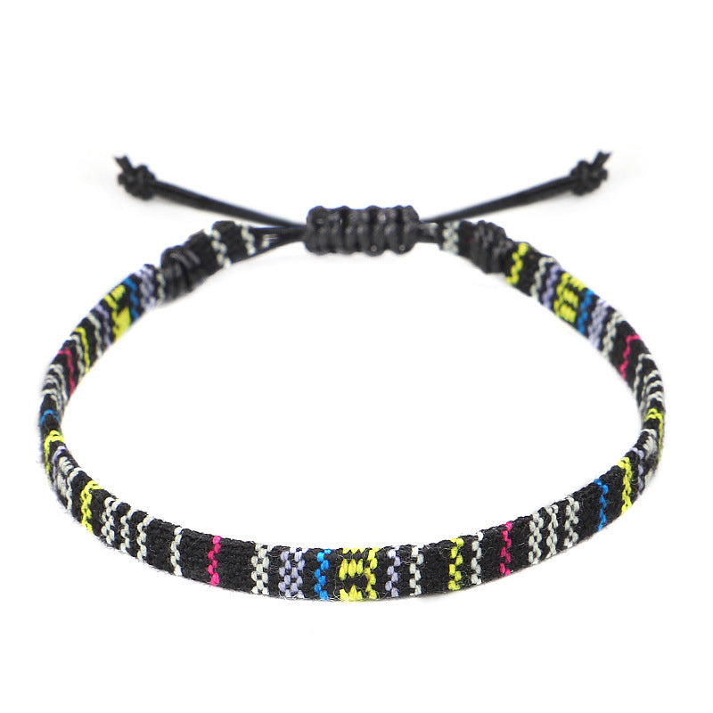 Hand Woven Rainbow Color Anklet Bohemian Style BAZONA