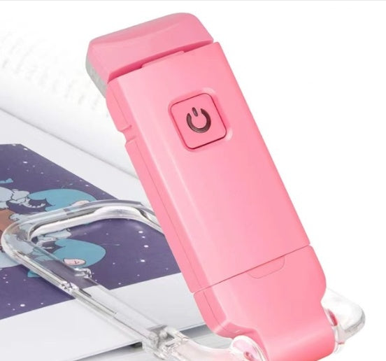 LED USB Rechargeable Book Reading Light Brightness Adjustable Eye Protection Clip Book Light Portable Bookmark Read Light BAZONA