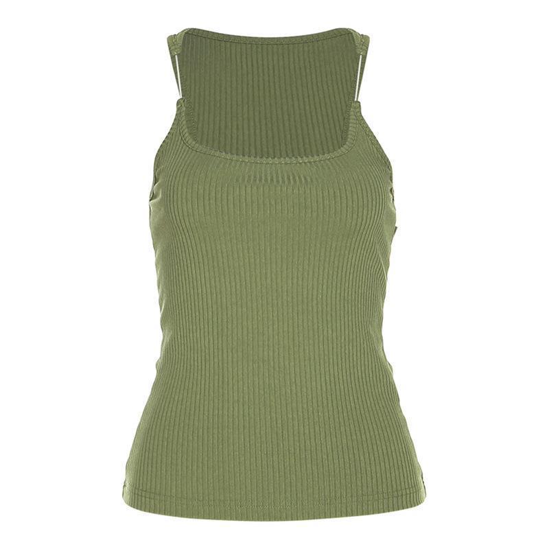 Y2K Invisible Camisole Vest Ins Fashion Slim U-neck Top Summer Women's Clothing BAZONA