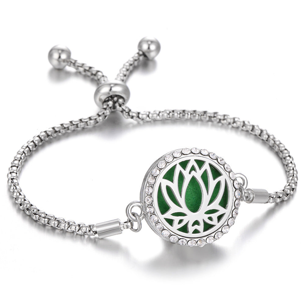 2024 New Kaleidoscope Aromatherapy Bracelet Perfume Essential Oil Diffuser Locket Bracelet Charms Women Aroma Diffuser Jewelry - bazona.com