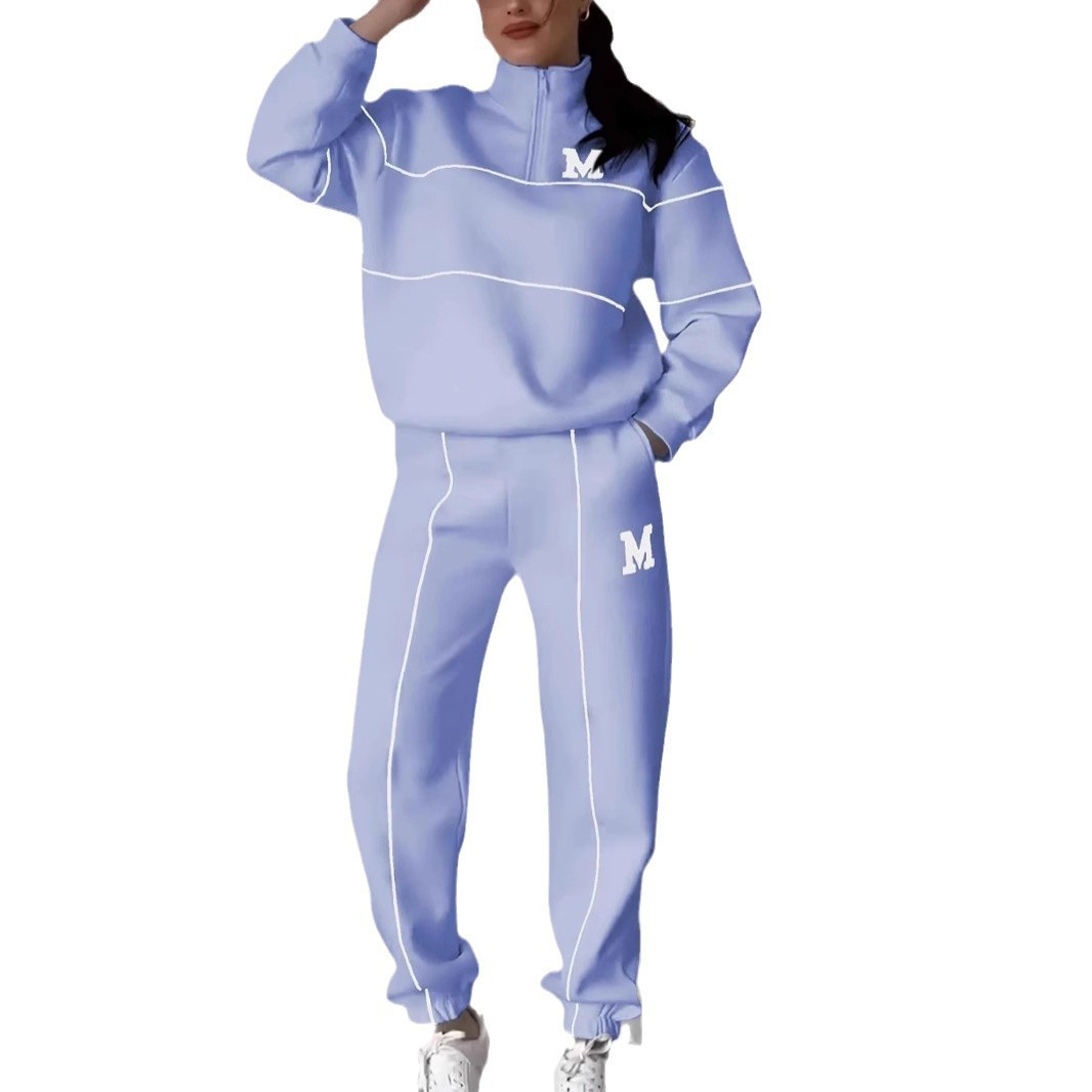 Womens 2 Piece Outfits Lounge Hoodless Pullover Sweatshirt Sweatsuit Sets Sweatshirt Baggy Fashion Sweatpants With Pockets BAZONA