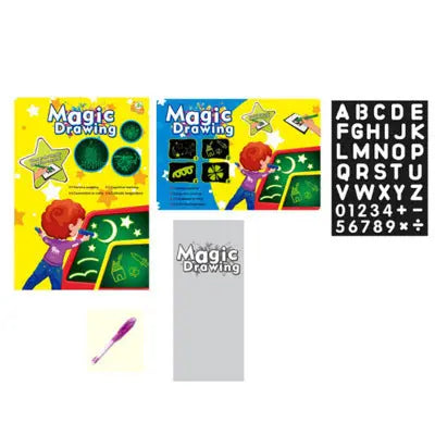 Educational Toy Drawing Pad 3D Magic 8 Light Effects Puzzle Board Sketchpad - bazona.com