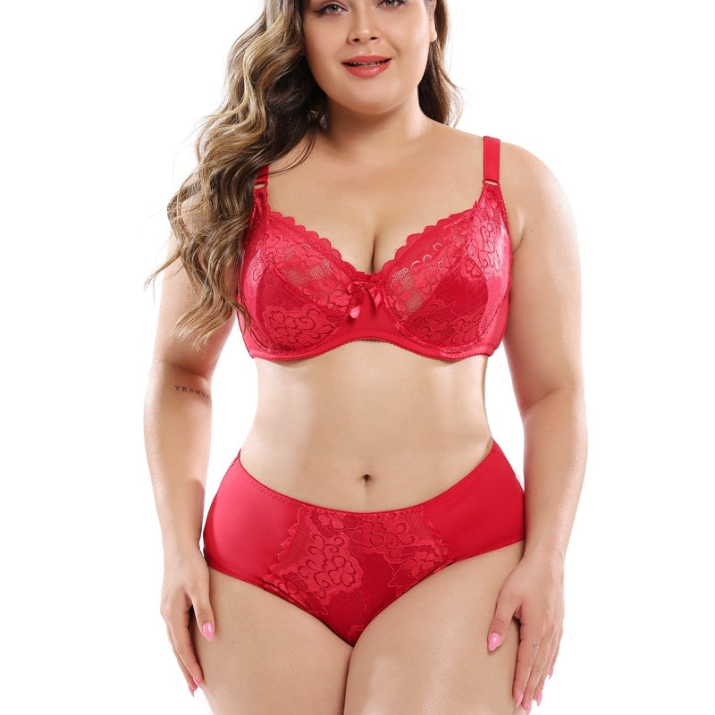 Lace plus size bra set BAZONA