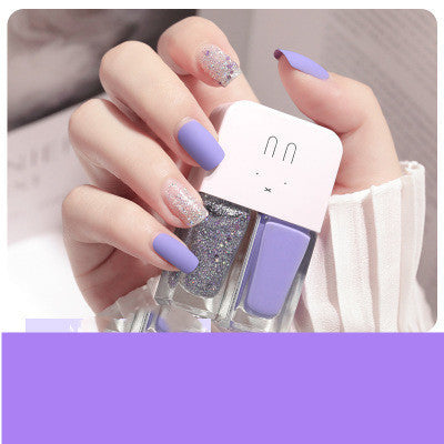 Two In One Nail Polish Set Creative Baking Free Quick Drying Long Lasting No Fade Frosted Double Colored Nail Manicure Oil BAZONA