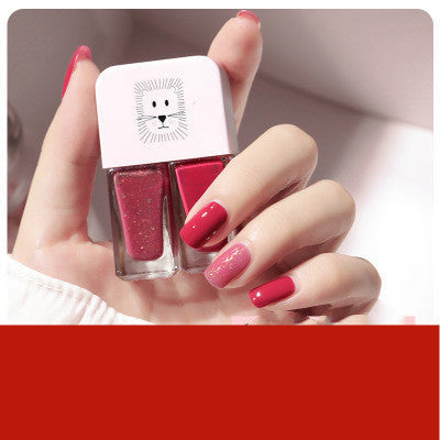 Two In One Nail Polish Set Creative Baking Free Quick Drying Long Lasting No Fade Frosted Double Colored Nail Manicure Oil BAZONA