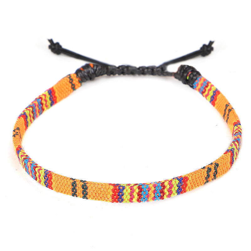 Hand Woven Rainbow Color Anklet Bohemian Style BAZONA