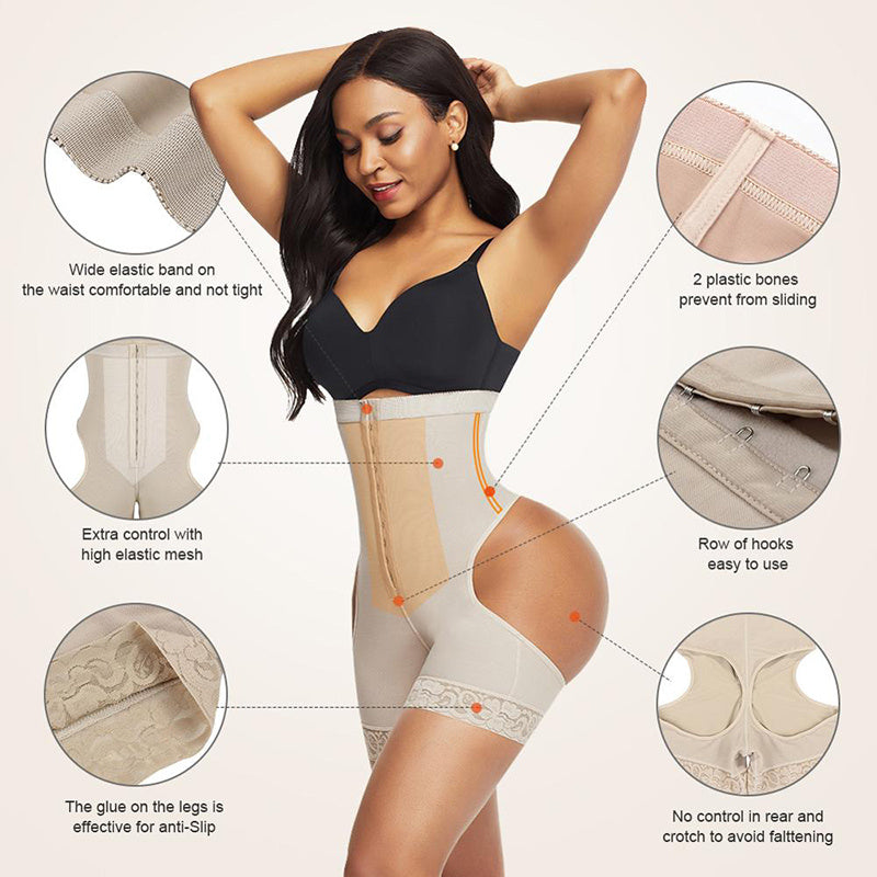 Women Shapewear High Waist Butt Lifter Tummy Control Underwear Workout Waist Trainer Corset BAZONA