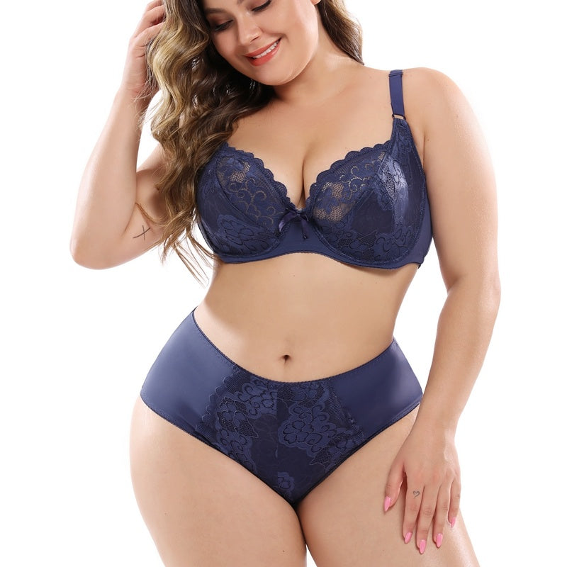 Lace plus size bra set BAZONA