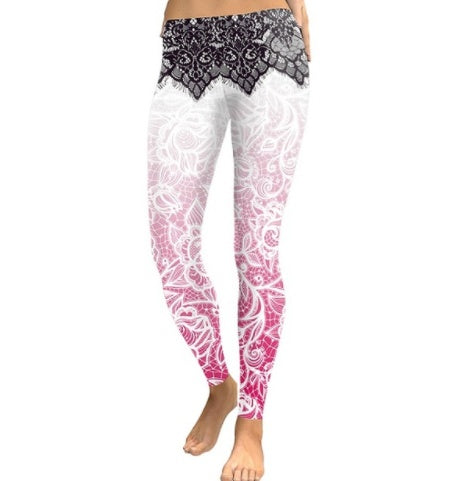 Summer hot new 3D digital printing nine pants wholesale slim stretch leggings BAZONA