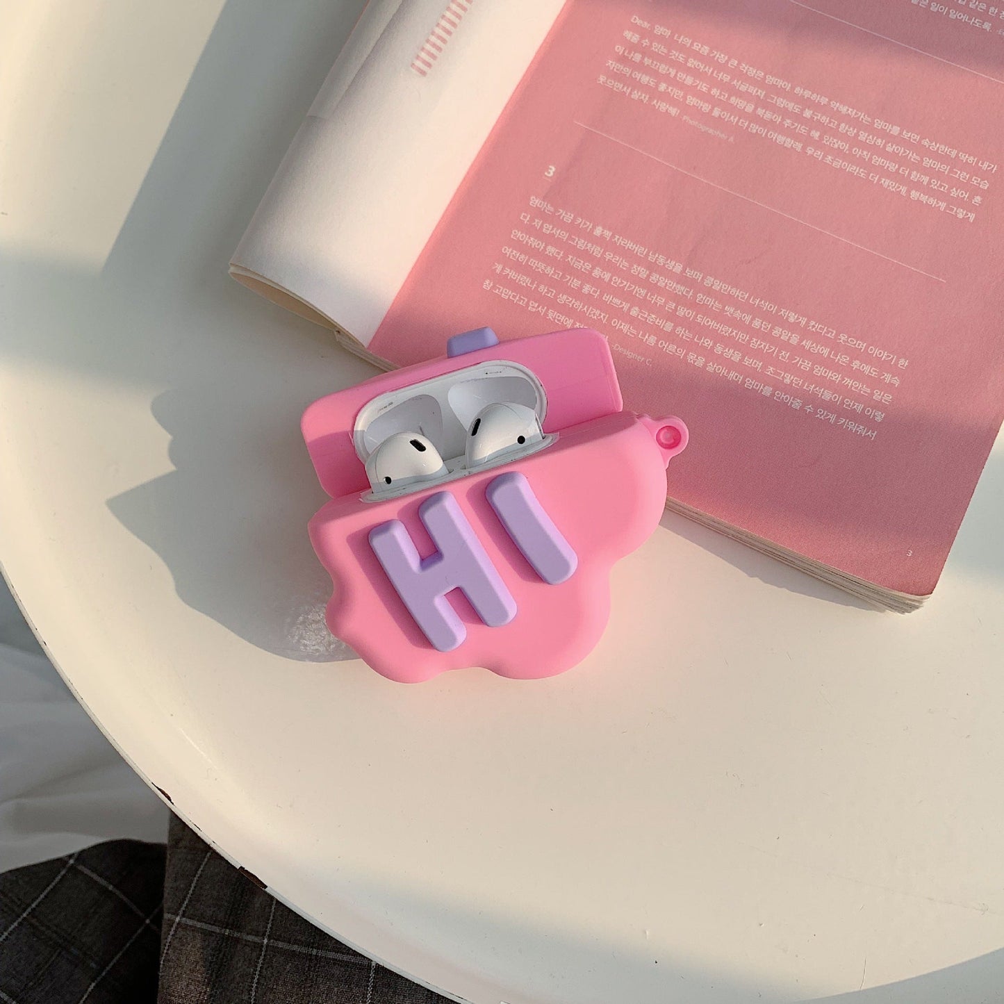 AirPod 2 Case 3D HI BYE Cloud Letter Cartoon Soft Silicone Wireless Earphone Cases For Airpods Case Cute Cover BAZONA