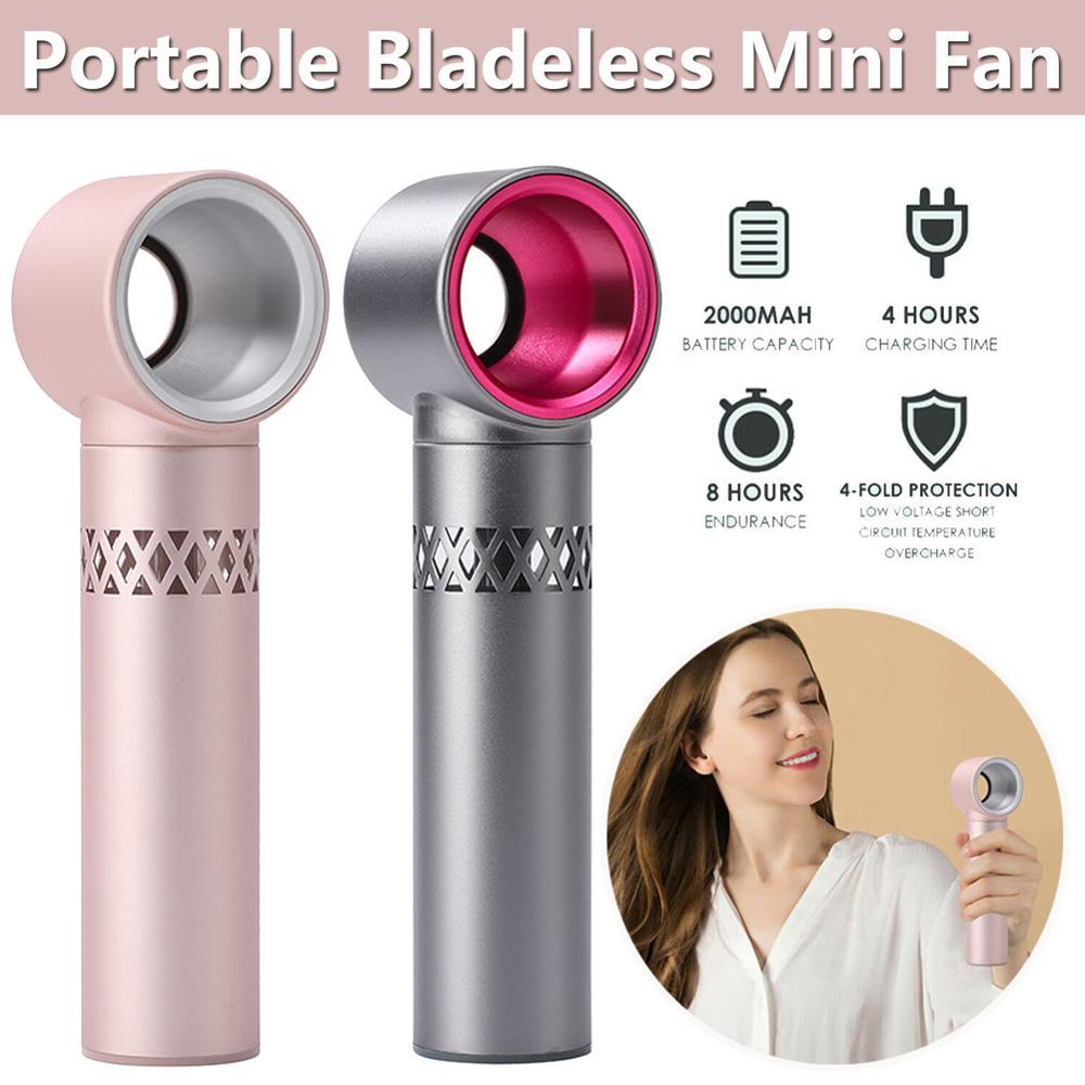 Mini Leafless Handheld Fan – USB Rechargeable, Portable & Quiet BAZONA