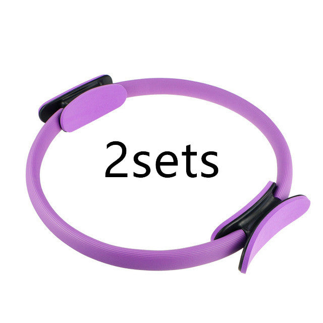 Yoga Fitness Pilates Ring Women Girls Circle Magic Dual Exercise Home Gym Workout Sports Lose Weight Body Resistance - bazona.com