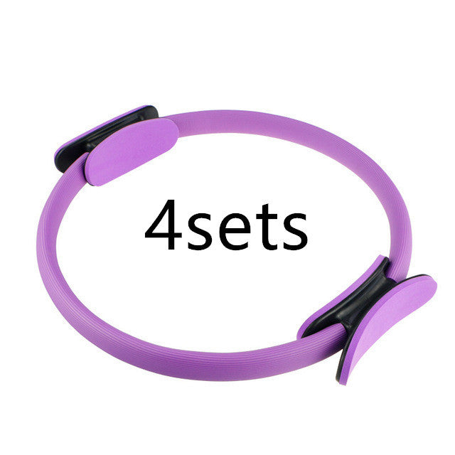Yoga Fitness Pilates Ring Women Girls Circle Magic Dual Exercise Home Gym Workout Sports Lose Weight Body Resistance - bazona.com