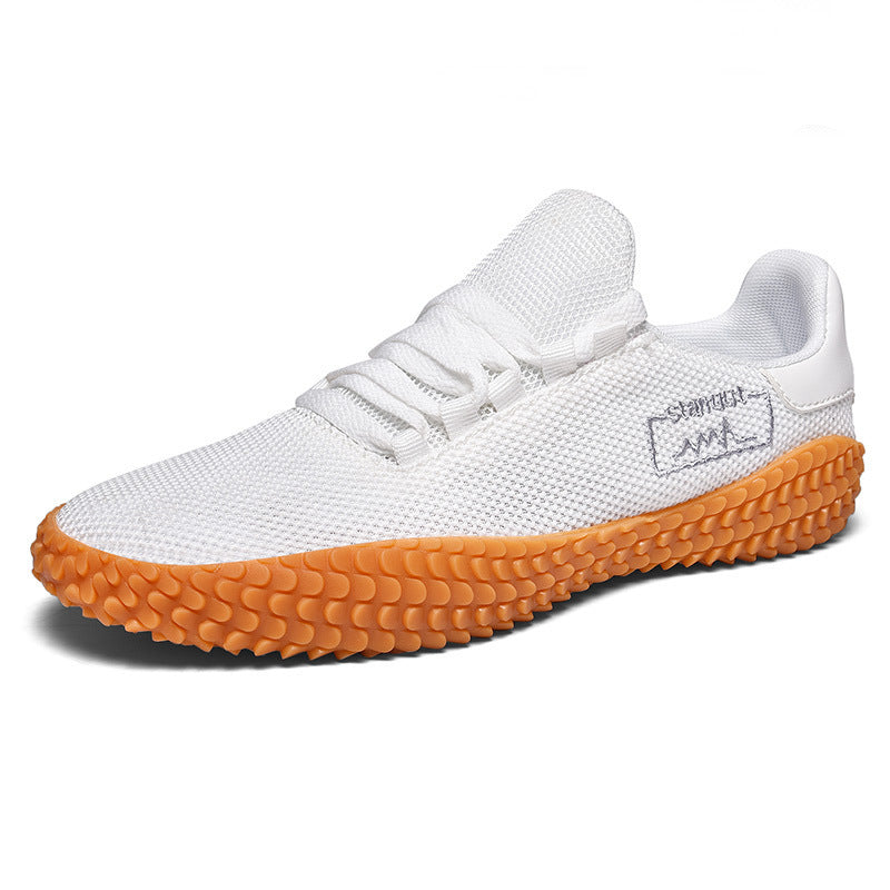 Spring and Summer Flying Woven Casual Shoes Large Men's Shoes Beathable Korean Forrest Gump Sneakers BAZONA