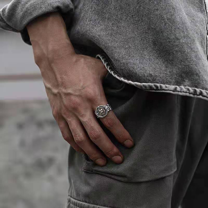 Sterling Silver Ring Retro Fashion Boys