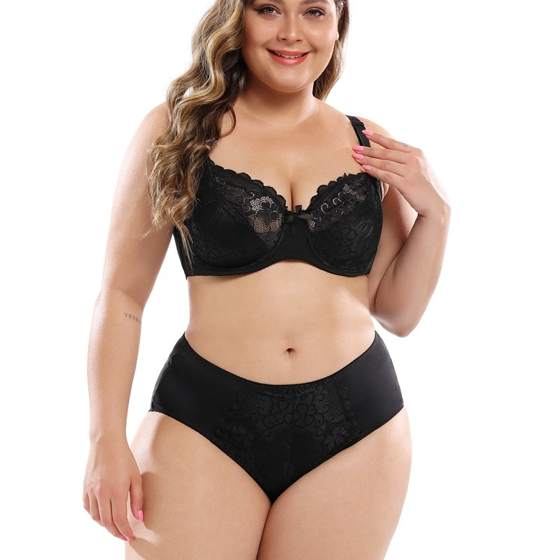 Lace plus size bra set BAZONA