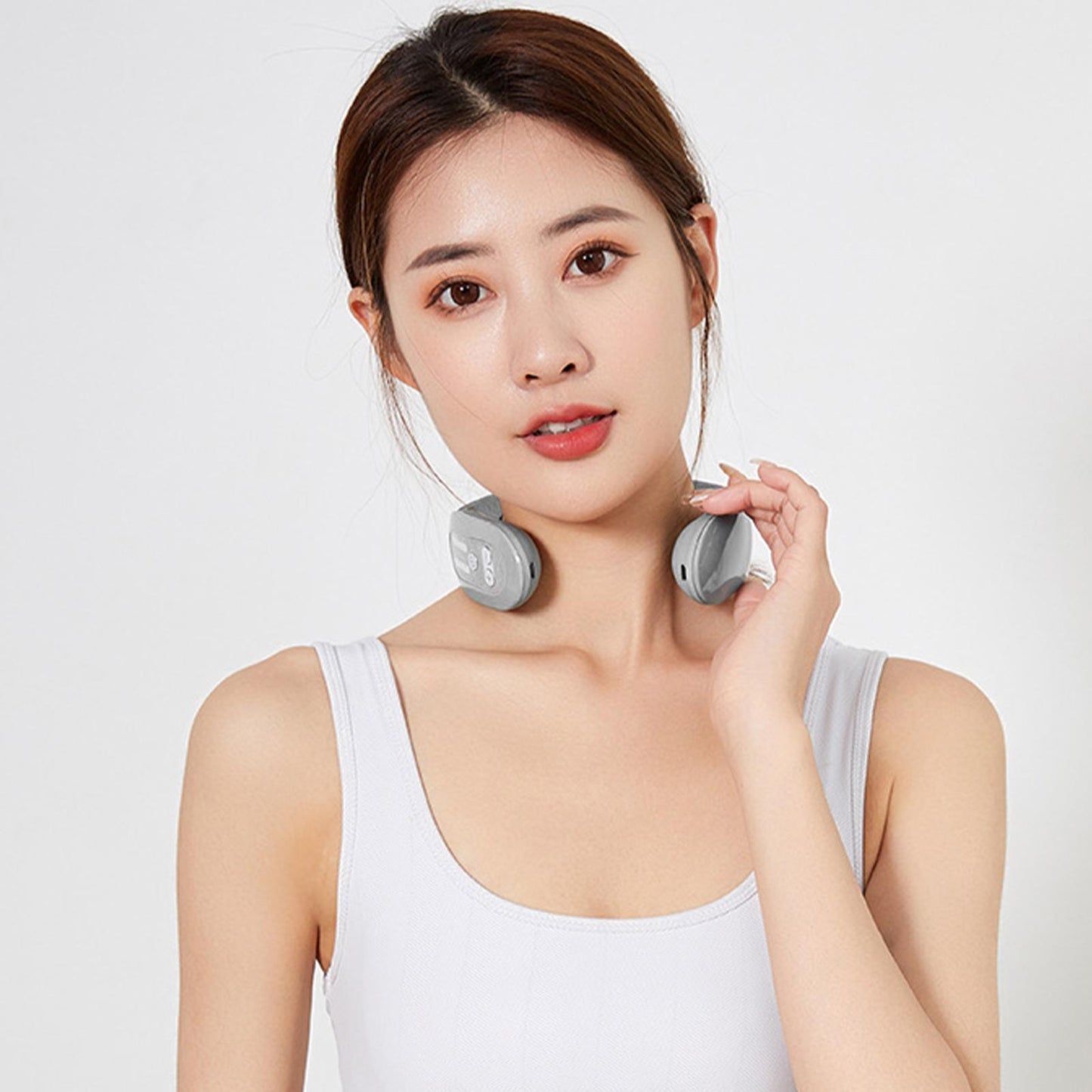 EMS Neck Acupoints Lymphvity Massager Device Intelligent Neck Massager With Heat Blue Hot Design BAZONA