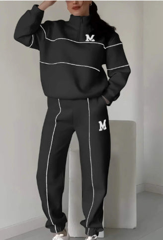 Womens 2 Piece Outfits Lounge Hoodless Pullover Sweatshirt Sweatsuit Sets Sweatshirt Baggy Fashion Sweatpants With Pockets BAZONA