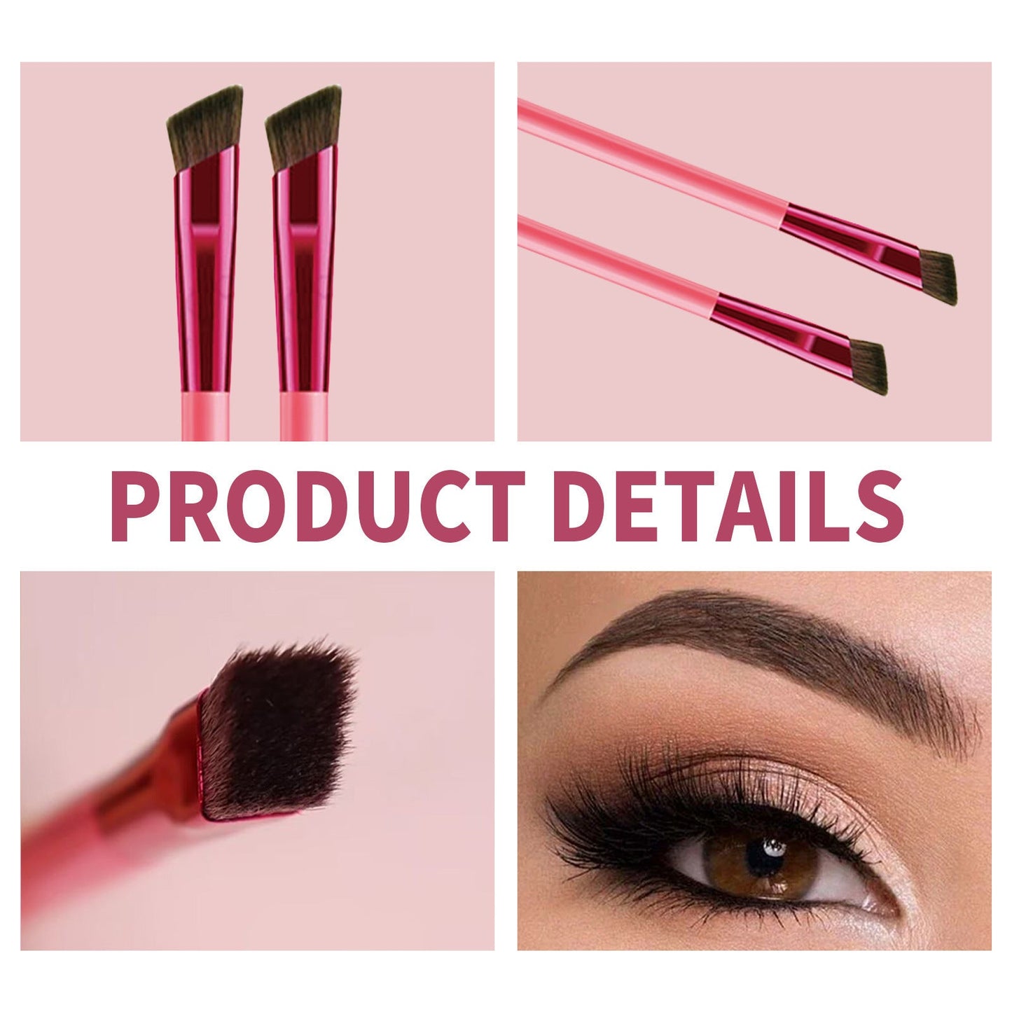 Multifunctional Portable Stereo Concealer Brush Bevel Eyebrow Brush BAZONA