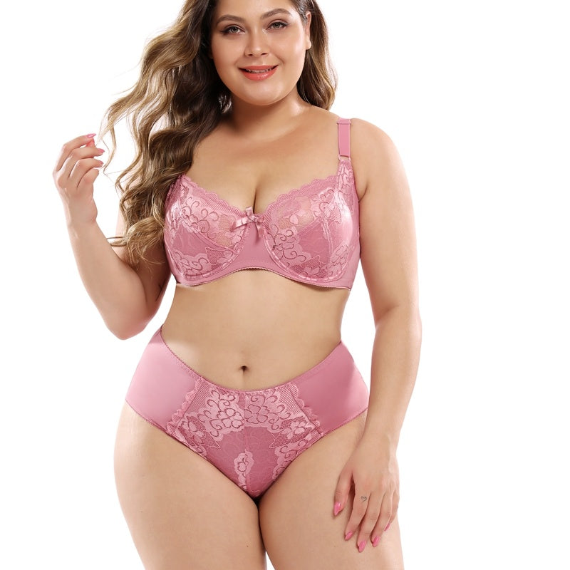 Lace plus size bra set BAZONA