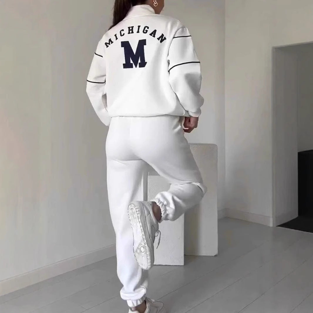 Womens 2 Piece Outfits Lounge Hoodless Pullover Sweatshirt Sweatsuit Sets Sweatshirt Baggy Fashion Sweatpants With Pockets BAZONA