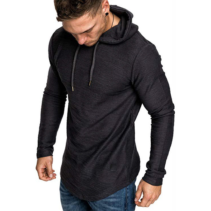 Men Hoodie Sweatshirt Casual Long Sleeve Slim Tops Gym T-shir BAZONA