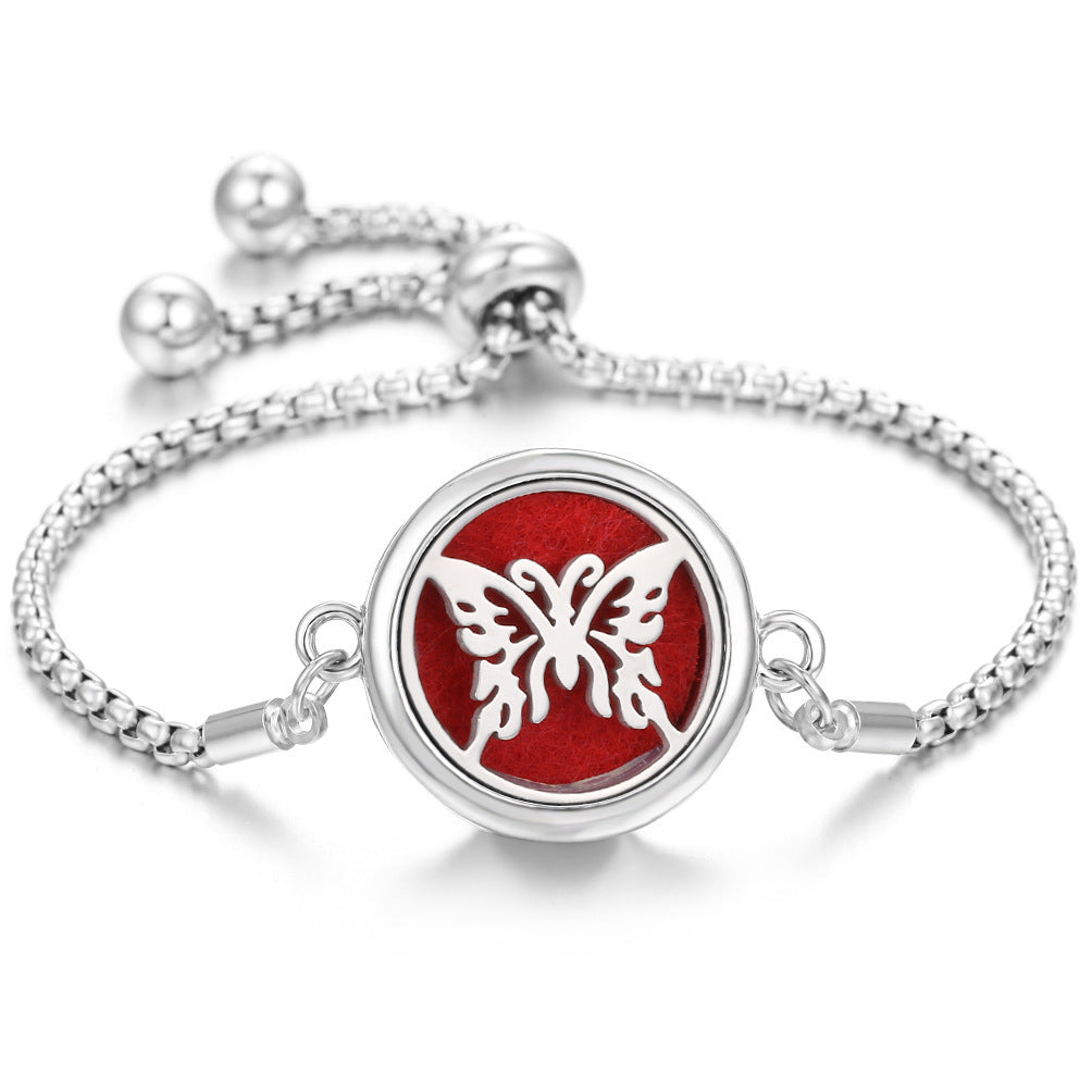 2024 New Kaleidoscope Aromatherapy Bracelet Perfume Essential Oil Diffuser Locket Bracelet Charms Women Aroma Diffuser Jewelry - bazona.com