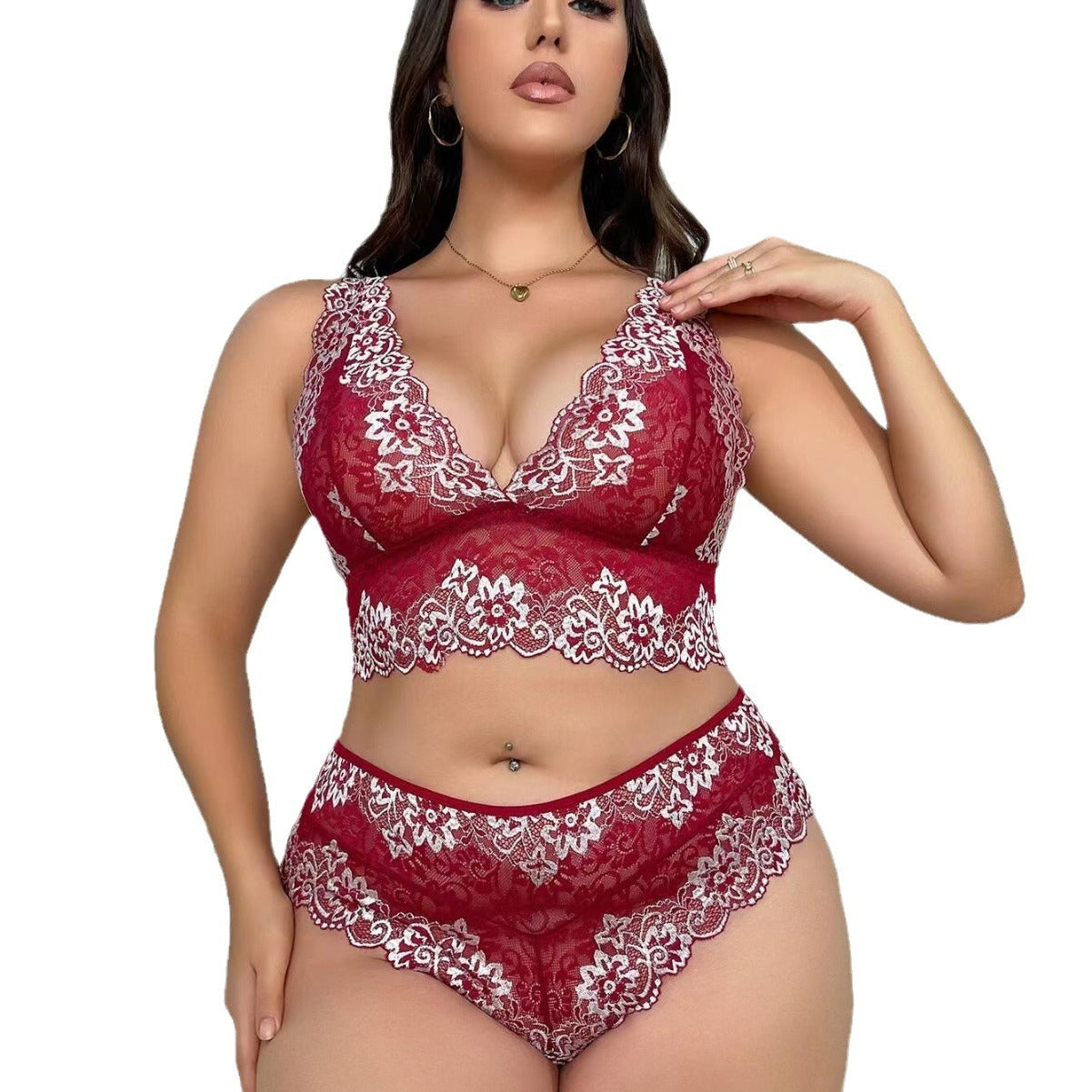 Plus Size Lace Underwear Suit BAZONA