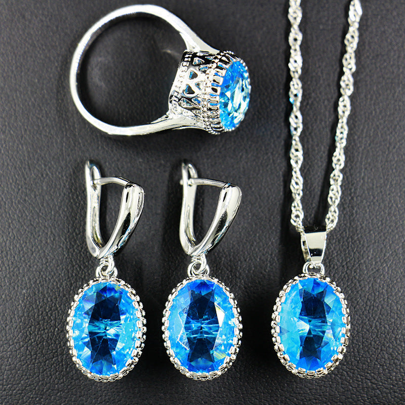 Bride Wedding Party Dinner Jewellery Set Hair Claw Diamond Jewellery BAZONA
