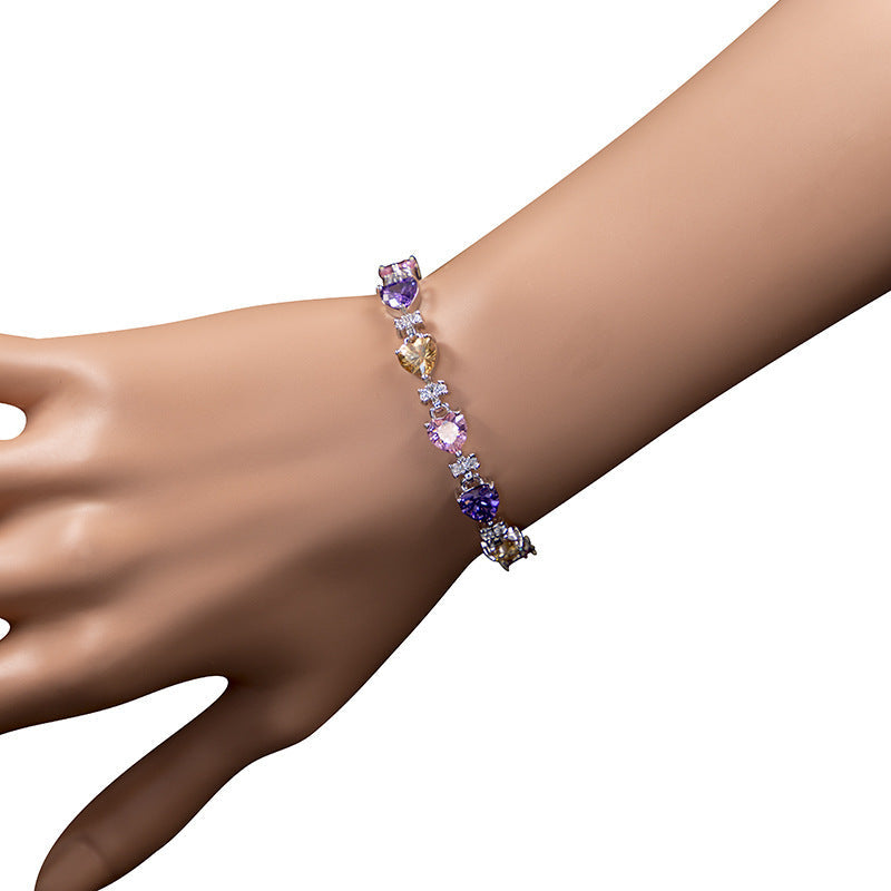 Clover Zircon Diamond Jewellery Set Women BAZONA