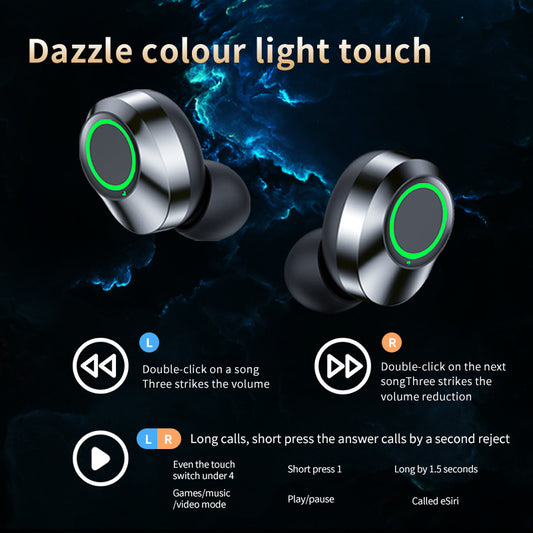 Smart TWS Bluetooth Earbuds YD03 – Digital Screen, In-Ear Fit & LED Breathing Light