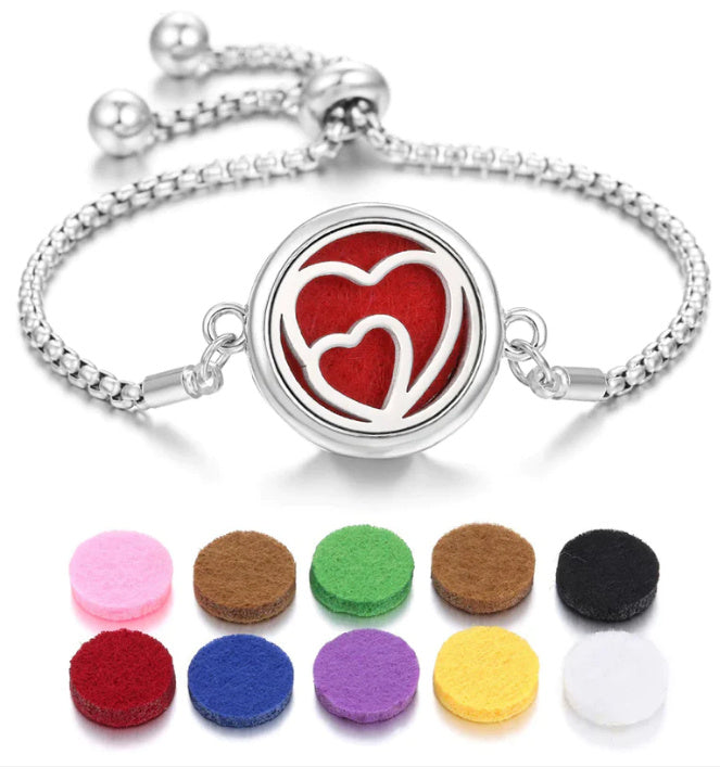 2024 New Kaleidoscope Aromatherapy Bracelet Perfume Essential Oil Diffuser Locket Bracelet Charms Women Aroma Diffuser Jewelry - bazona.com