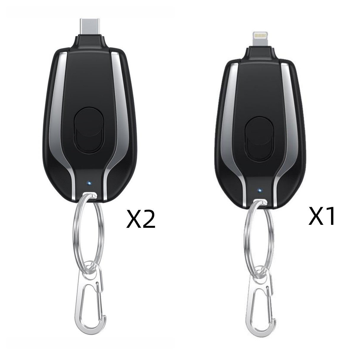 1500mAh Mini Power Emergency Pod Keychain Charger With Type-C Ultra-Compact Mini Battery Pack Fast Charging Backup Power Bank BAZONA