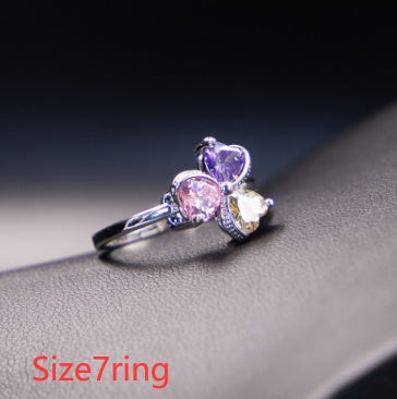 Clover Zircon Diamond Jewellery Set Women BAZONA