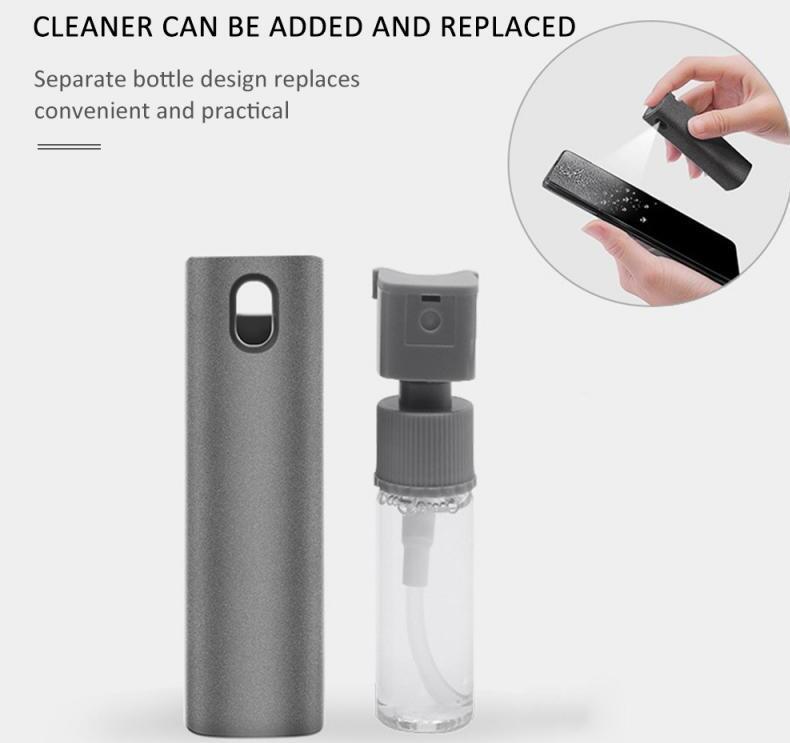 2 In 1 Phone Computer Screen Cleaner Kit For Screen Dust Removal Microfiber Cloth Set BAZONA