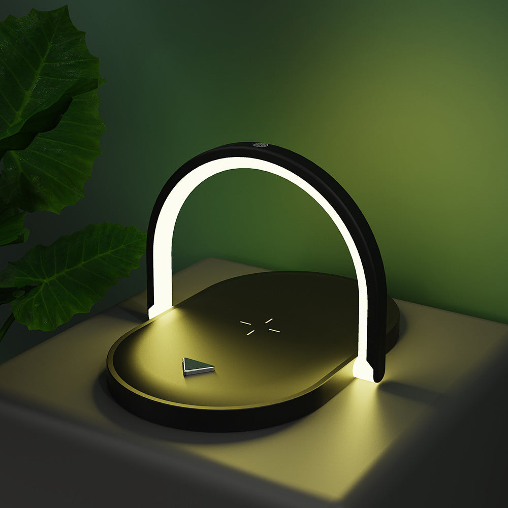 3 In 1 Foldable Wireless Charger Night Light Wireless Charging Station Stonego LED Reading Table Lamp 15W Fast Charging Light BAZONA