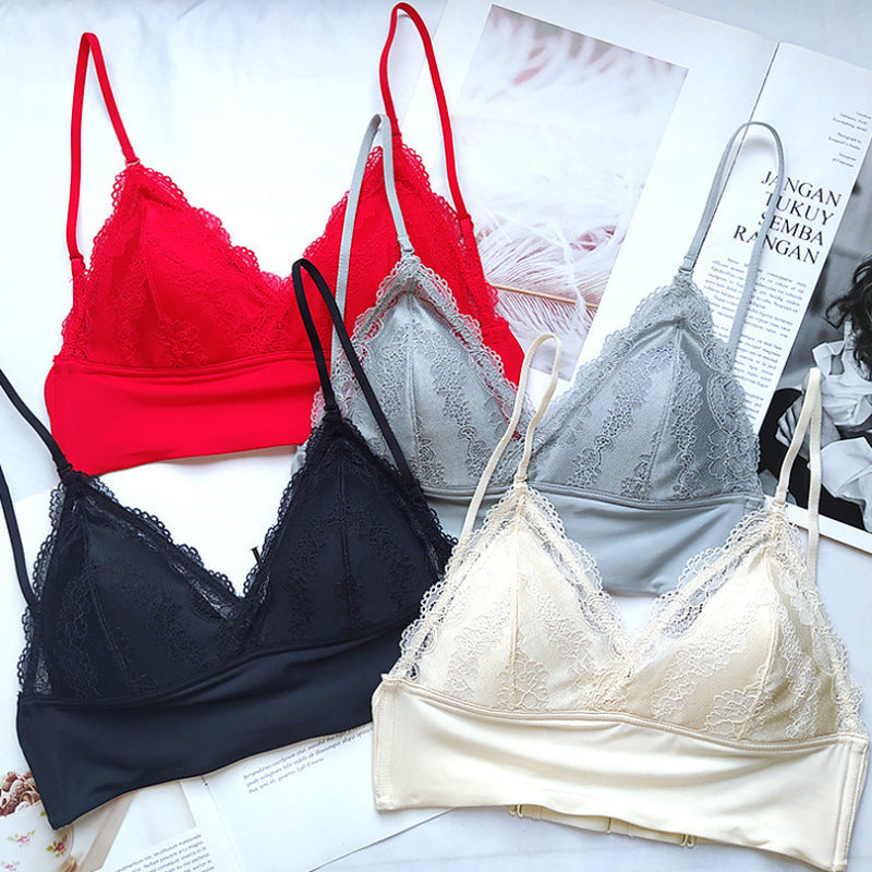 Triangular Soft Seamless Underwear Women Low Back Transparent Bras