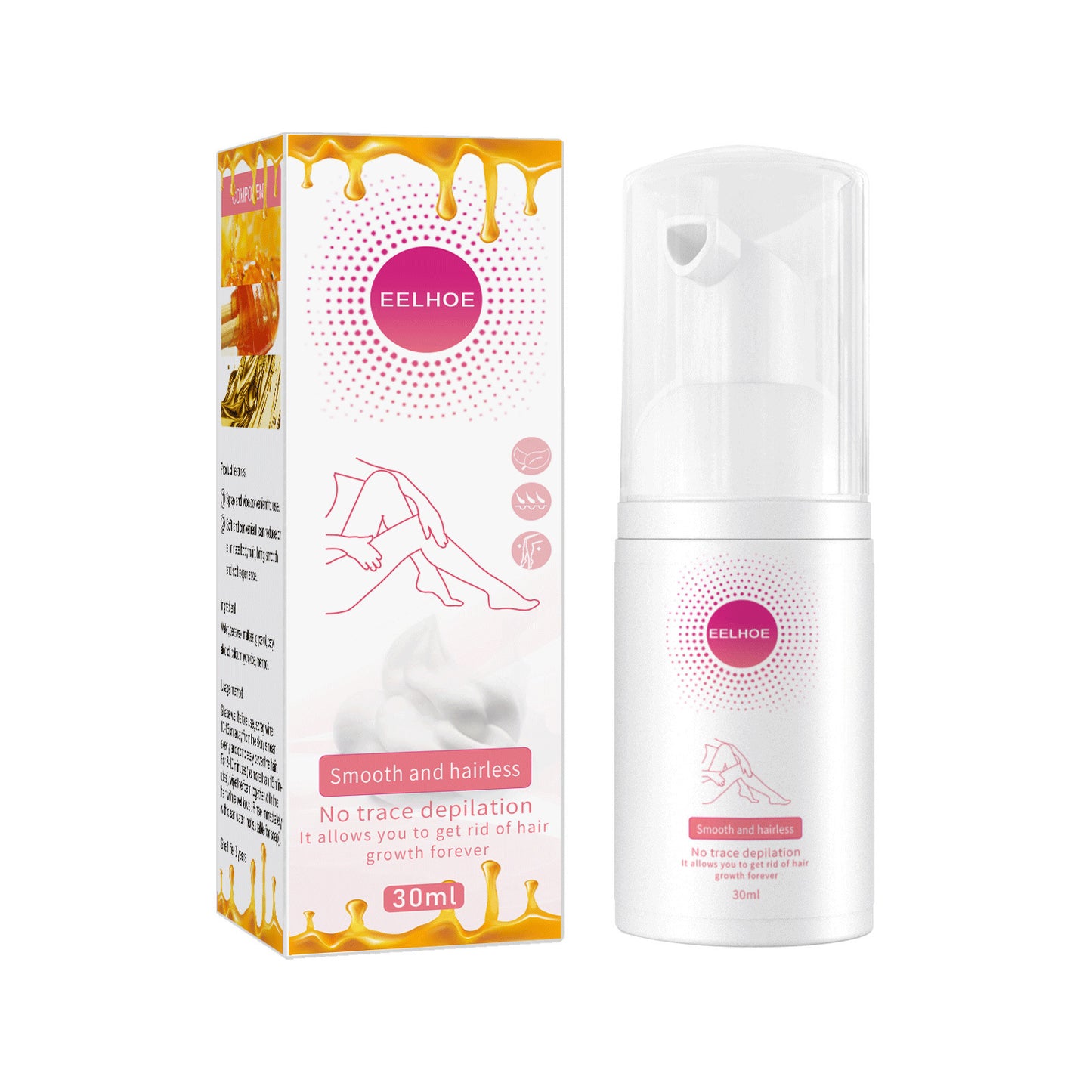 30ml 100ml Hair Removal Spray Depilatory Armpit Hair And Legs Hair Foam Mousse And Removal Is Gentle Hair Cream Spray Non-irritating - bazona.com