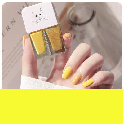 Two In One Nail Polish Set Creative Baking Free Quick Drying Long Lasting No Fade Frosted Double Colored Nail Manicure Oil BAZONA