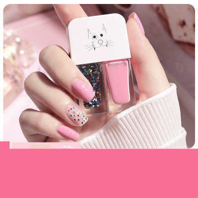 Two In One Nail Polish Set Creative Baking Free Quick Drying Long Lasting No Fade Frosted Double Colored Nail Manicure Oil BAZONA