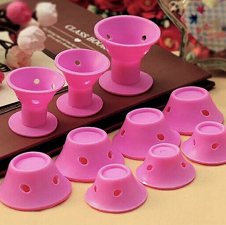 Soft Rubber Magic Hair Care Rollers Silicone Hair Curlers No Heat Hair Styling Tool BAZONA