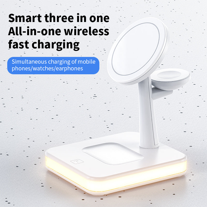 4 In 1 Magnetic Wireless Charger Stand Fast Charging Dock Station BAZONA