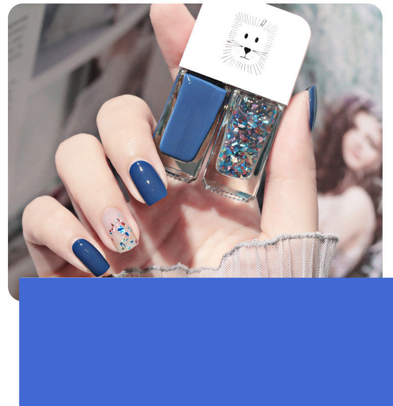Two In One Nail Polish Set Creative Baking Free Quick Drying Long Lasting No Fade Frosted Double Colored Nail Manicure Oil BAZONA