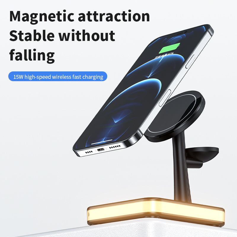 4 In 1 Magnetic Wireless Charger Stand Fast Charging Dock Station BAZONA