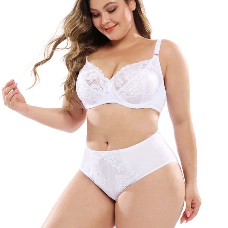 Lace plus size bra set BAZONA