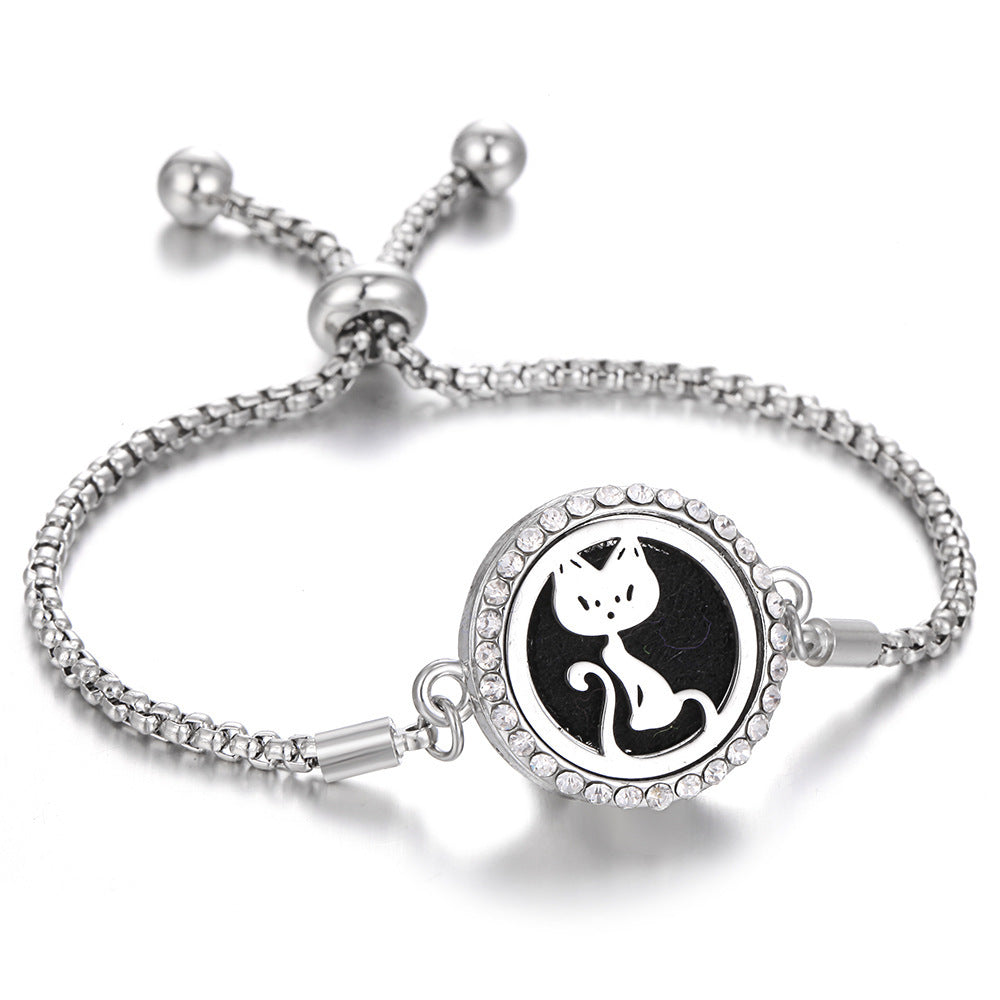 2024 New Kaleidoscope Aromatherapy Bracelet Perfume Essential Oil Diffuser Locket Bracelet Charms Women Aroma Diffuser Jewelry - bazona.com