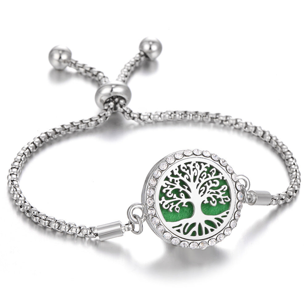 2024 New Kaleidoscope Aromatherapy Bracelet Perfume Essential Oil Diffuser Locket Bracelet Charms Women Aroma Diffuser Jewelry - bazona.com