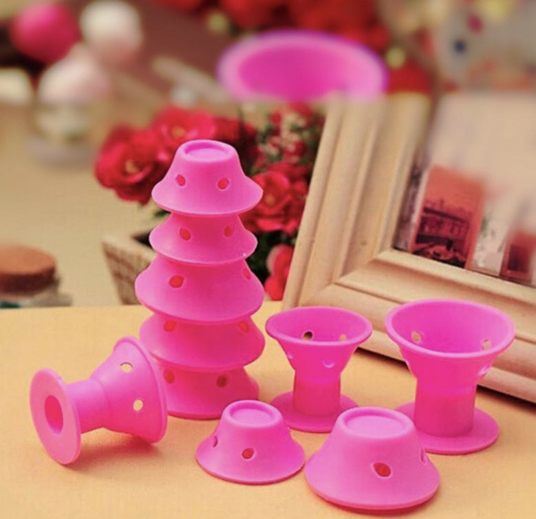 Soft Rubber Magic Hair Care Rollers Silicone Hair Curlers No Heat Hair Styling Tool BAZONA